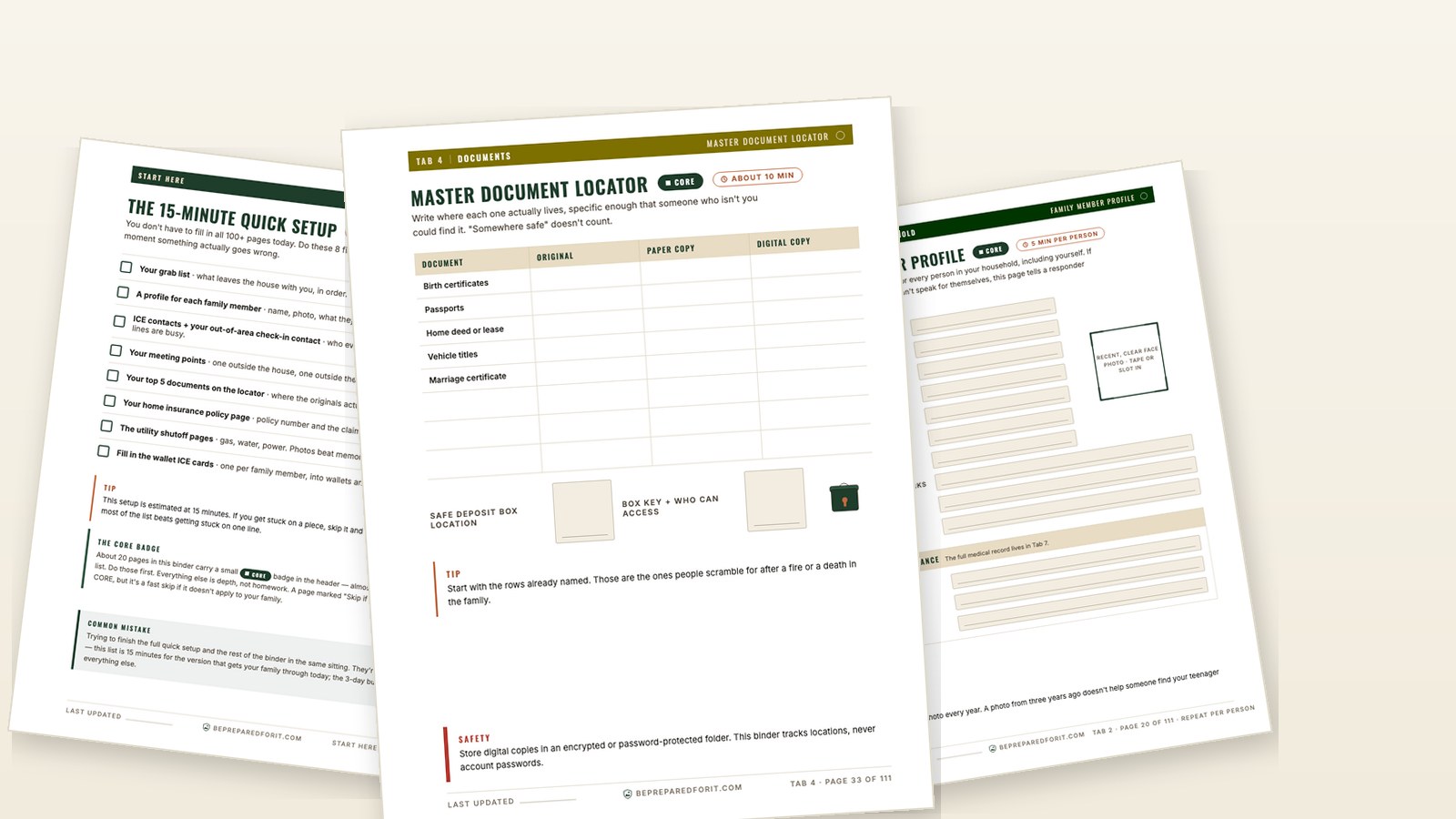 The Complete Emergency Binder Checklist