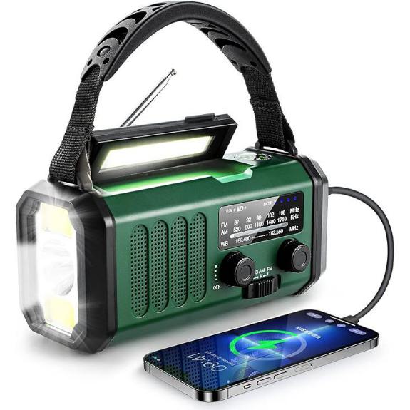 Hand Crank Emergency Radio with NOAA Weather & Solar
